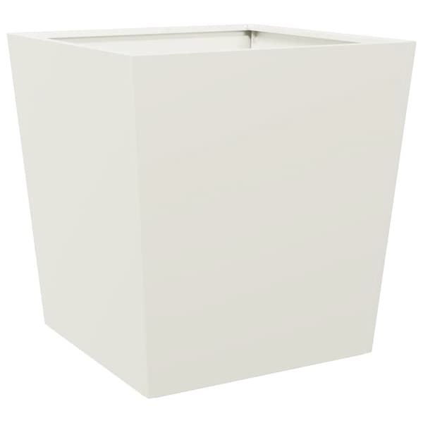 vidaXL Puutarhan kukkalaatikot 2 kpl valkoinen 50x50x50 cm teräs