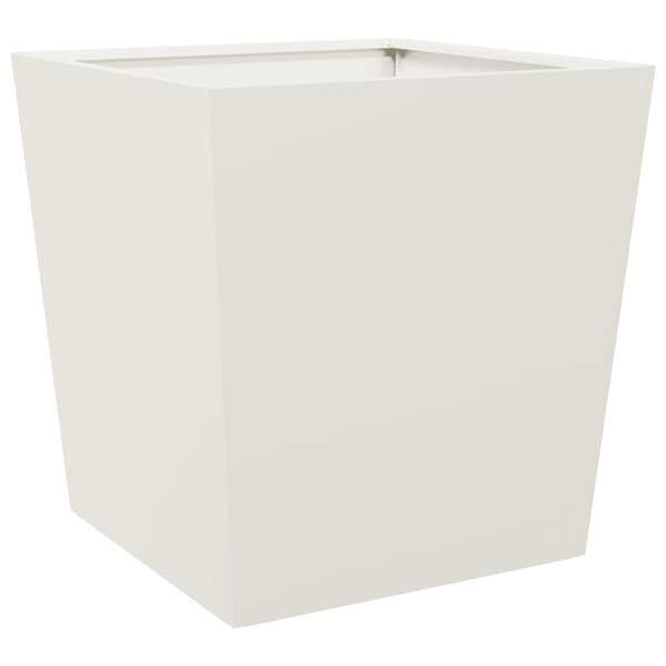 vidaXL Puutarhan kukkalaatikot 2 kpl valkoinen 50x50x50 cm teräs