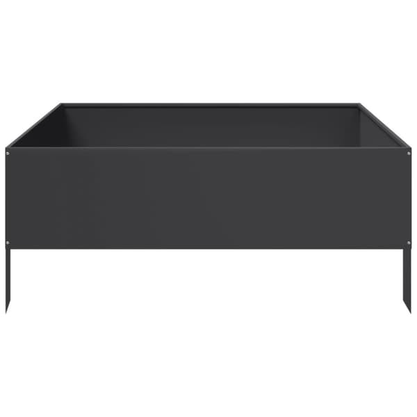 vidaXL Høybed svart 100x100x25 cm stål