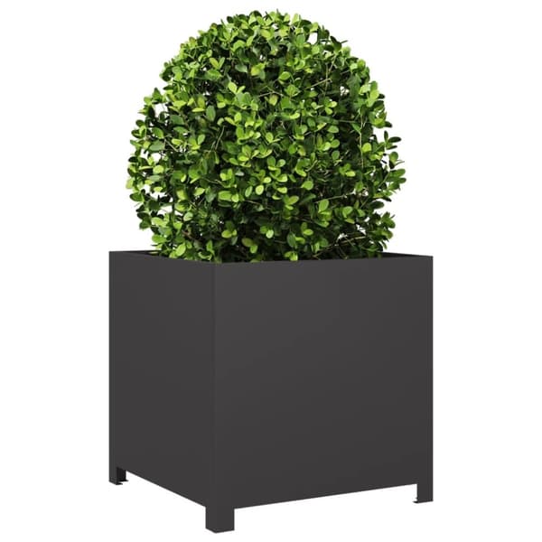vidaXL Plantekasse svart 50x50x50 cm cortenstål