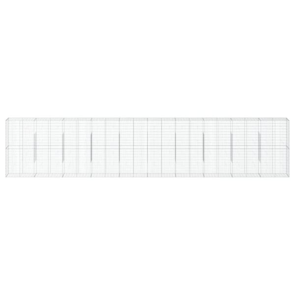 vidaXL Kivikori katolla 1000x50x200 cm galvanoitu rauta