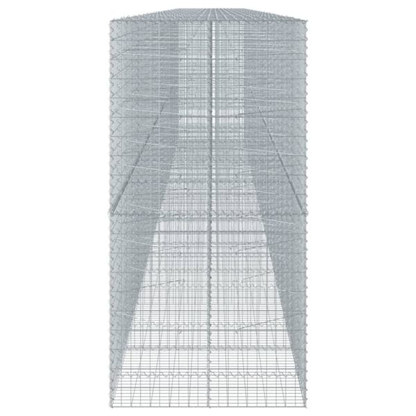 vidaXL Gabionkurv med deksel 1150x100x200 cm galvanisert jern