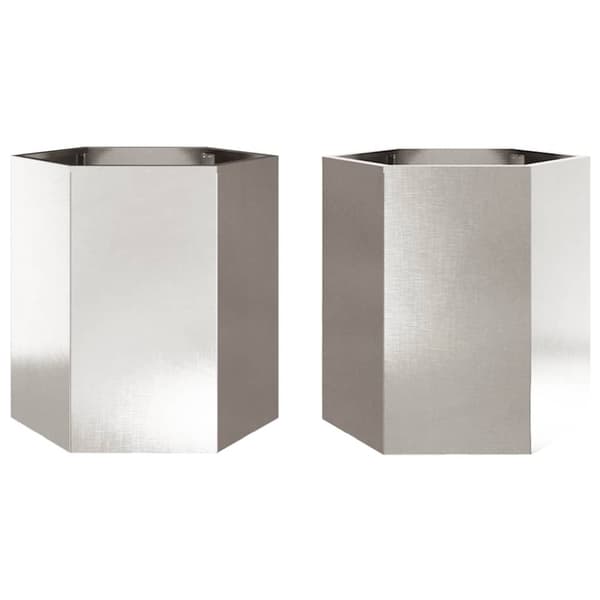 vidaXL Havekrukker 2 stk 46x40x45 cm sekskantet rustfrit stål sort