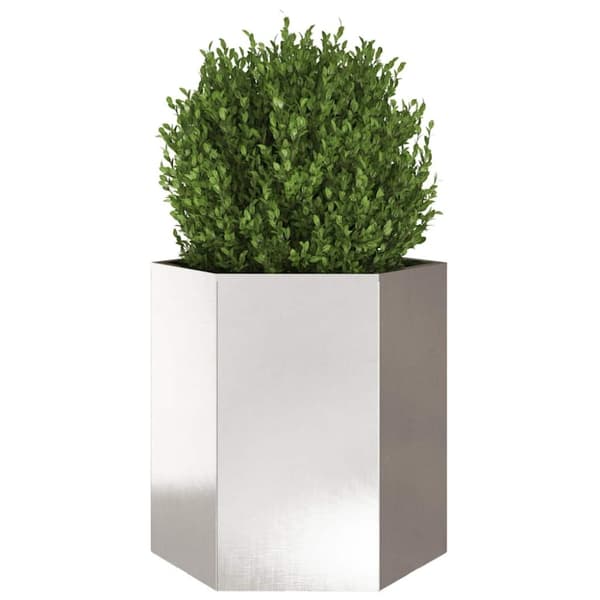 vidaXL Havekrukker 2 stk 46x40x45 cm sekskantet rustfrit stål sort
