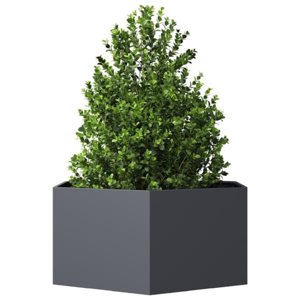 vidaXL Plantekasse antrasitt sekskantet 104x90x45 cm stål