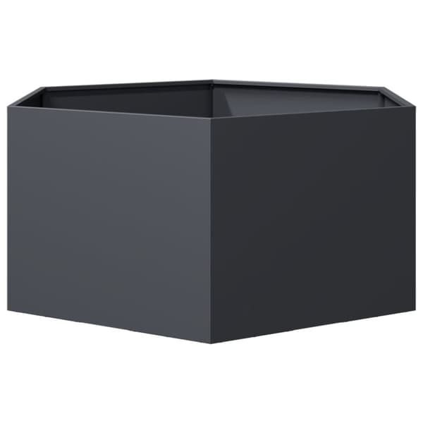 vidaXL Plantekasse antrasitt sekskantet 104x90x45 cm stål
