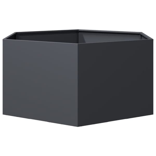 vidaXL Plantekasse antrasitt sekskantet 104x90x45 cm stål