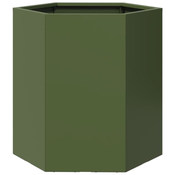 vidaXL Plantekasser 2 stk svart sekskantet 46x40x45 cm stål