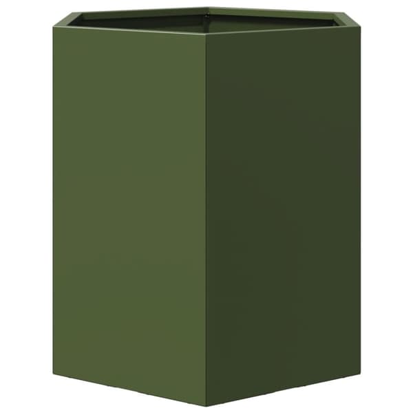 vidaXL Plantekasser 2 stk svart sekskantet 46x40x45 cm stål