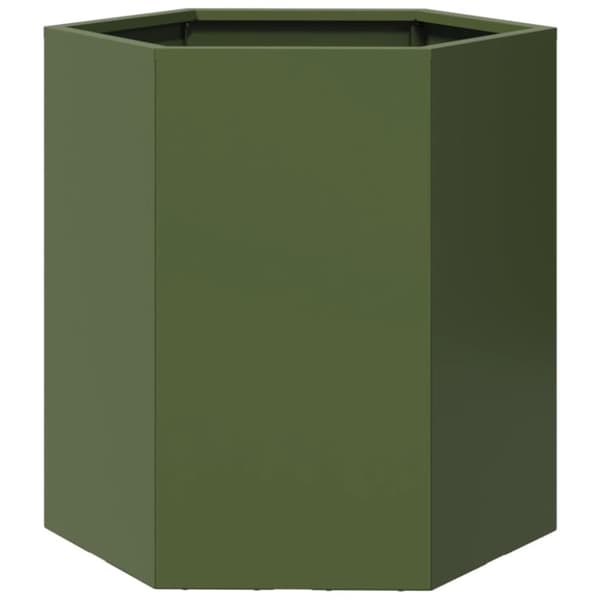 vidaXL Plantekasser 2 stk svart sekskantet 46x40x45 cm stål