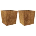 Miniatyrbilde 3 av 11: vidaXL Hageplanter 2 stk 50x50x50 cm oksidert stål
