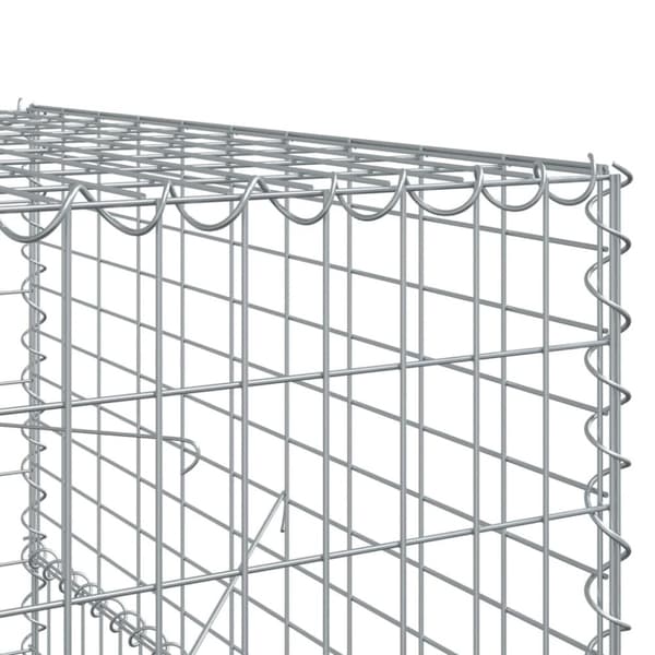 vidaXL Gabionkorg med skydd 300x100x150 cm galvaniserat järn