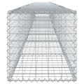 Miniatyrbillede 5 af 8: vidaXL gabionkurv med cover 800x50x50 cm galvaniseret jern