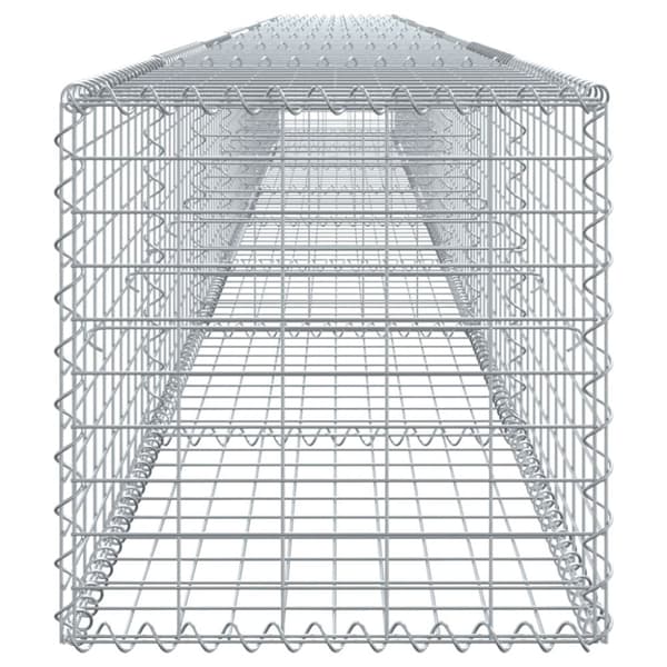 vidaXL gabionkurv med cover 800x50x50 cm galvaniseret jern