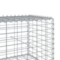 Miniatyrbillede 7 af 8: vidaXL gabionkurv med cover 800x50x50 cm galvaniseret jern