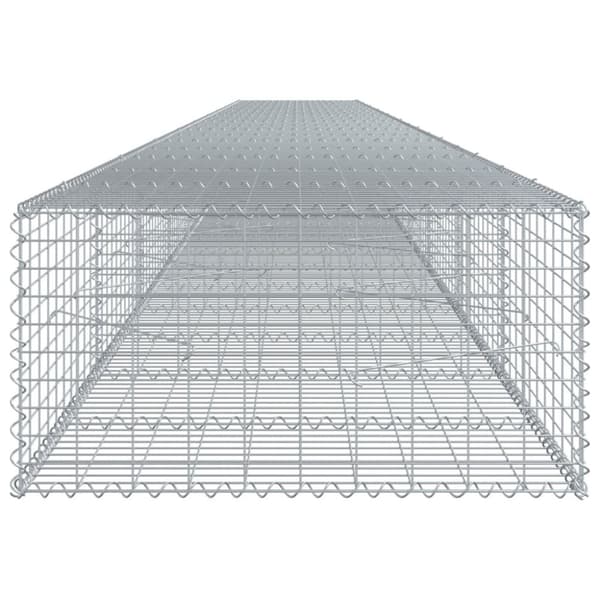 vidaXL Kivikori katolla 1000x100x50 cm galvanoitu rauta