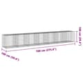 Miniatyrbillede 8 af 8: vidaXL gabionkurv med cover 700x100x100 cm galvaniseret jern