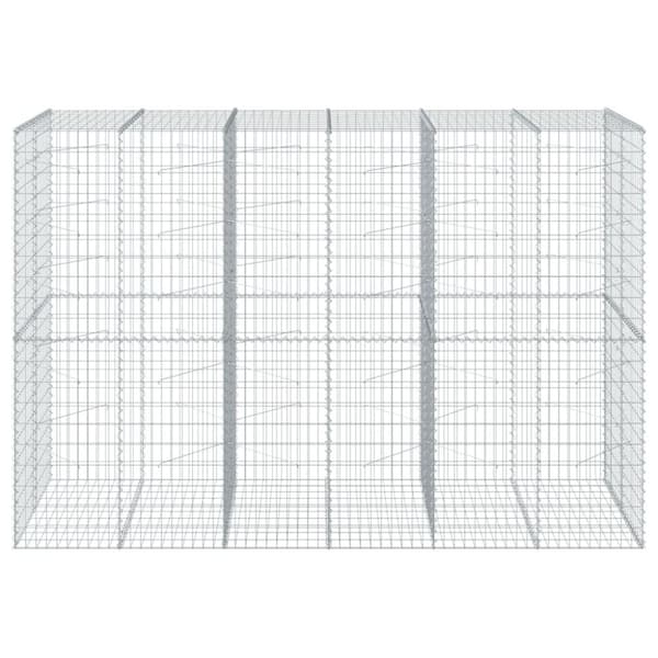vidaXL Kivikori katolla 300x100x200 cm galvanoitu rauta