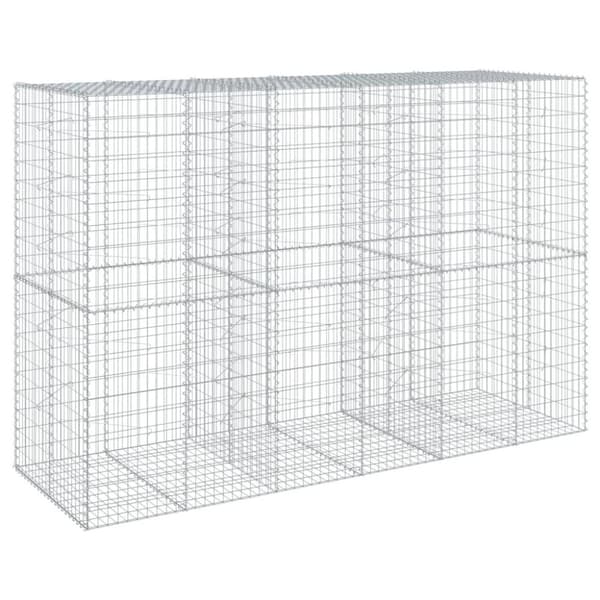 vidaXL Kivikori katolla 300x100x200 cm galvanoitu rauta