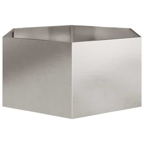 vidaXL Plantekasse sekskantet 104x90x45 cm rustfritt stål