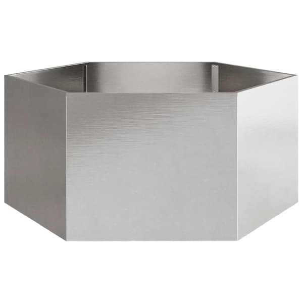 vidaXL Plantekasse sekskantet 104x90x45 cm rustfritt stål