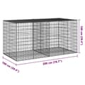 Miniatyrbilde 8 av 8: vidaXL Gabionkurv med deksel 200x100x100 cm galvanisert jern
