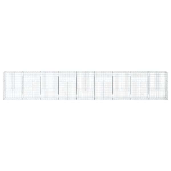 vidaXL Gabionkurv med deksel 900x50x150 cm galvanisert jern