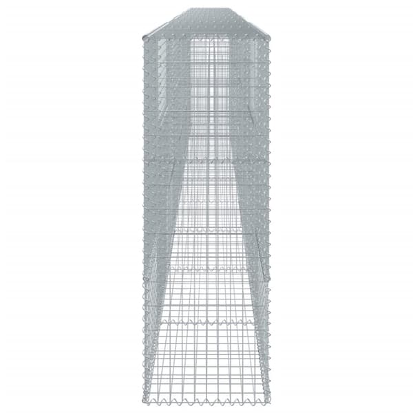 vidaXL Gabionkurv med deksel 900x50x150 cm galvanisert jern