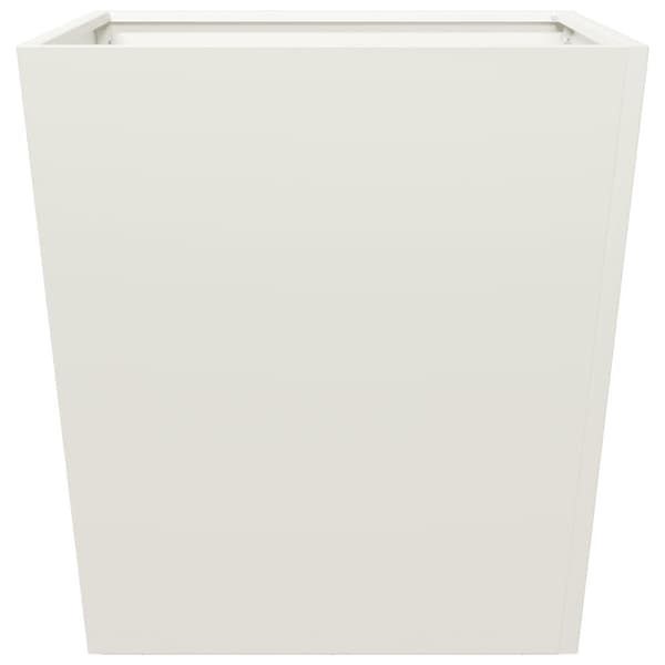 vidaXL Trädgårdskruka vit 50x50x50 cm stål