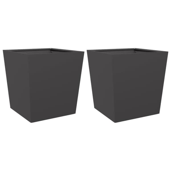 vidaXL plantekrukker 2 stk. 50x50x50 cm stål sort