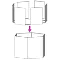 Pikkukuva 7 / 10: vidaXL Puutarhakukkalaatikko kuusikulma 104x90x45 cm galvanoitu teräs