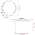 Pikkukuva 10 / 10: vidaXL Puutarhakukkalaatikko kuusikulma 104x90x45 cm galvanoitu teräs