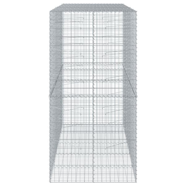 vidaXL gabionkurv med cover 250x100x200cm galvaniseret jern