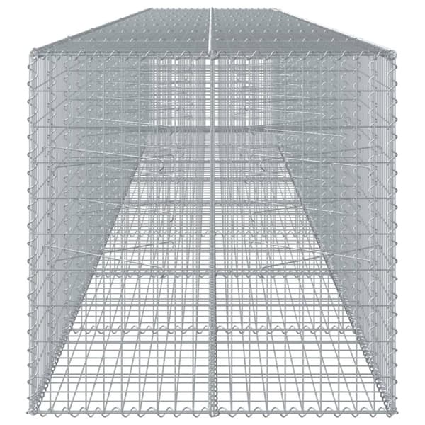 vidaXL gabionkurv med cover 800x100x100 cm galvaniseret jern