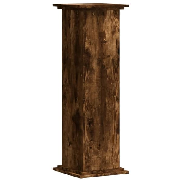 vidaXL Växtställ rökfärgad ek 33x33x100 cm konstruerat trä