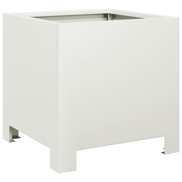 vidaXL Plantekasser 2 stk hvit 30x30x30 cm stål