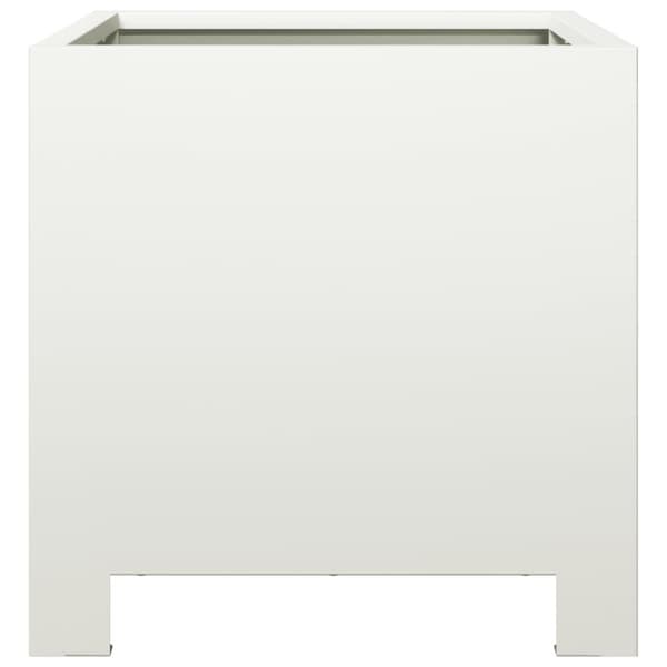 vidaXL Plantekasser 2 stk hvit 30x30x30 cm stål