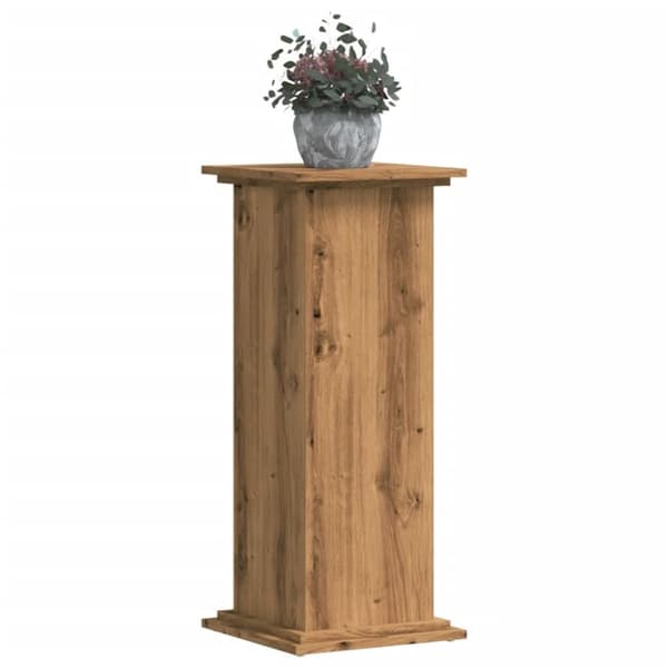vidaXL plantestativ 33x33x80 cm konstrueret træ gammelt egetræslook