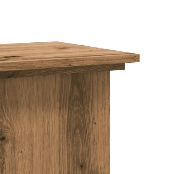 vidaXL plantestativ 33x33x80 cm konstrueret træ gammelt egetræslook
