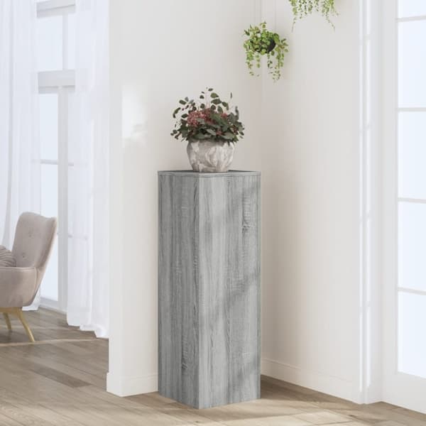 vidaXL plantestativ 33x33x100 cm konstrueret træ grå sonoma-eg