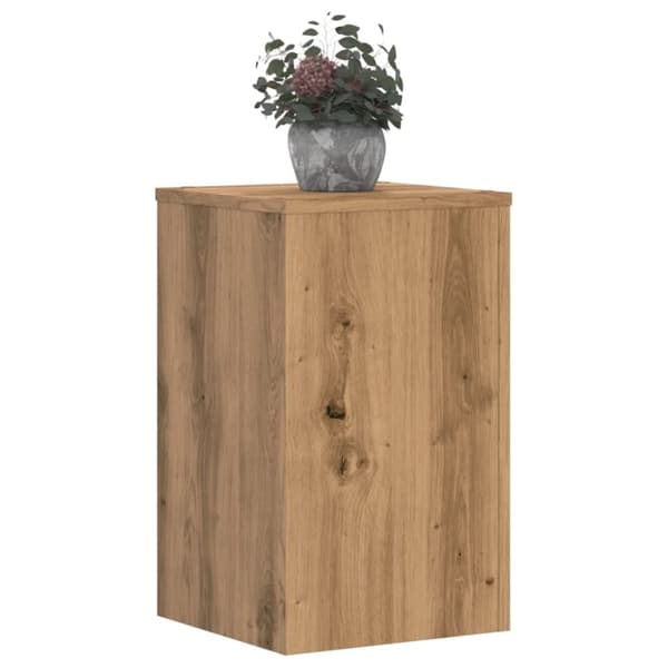 vidaXL plantestativer 2 stk. 30x30x50 cm konstrueret træ egetræsfarvet