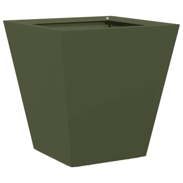 vidaXL plantekasser 2 stk. 30x30x30 cm stål olivengrøn