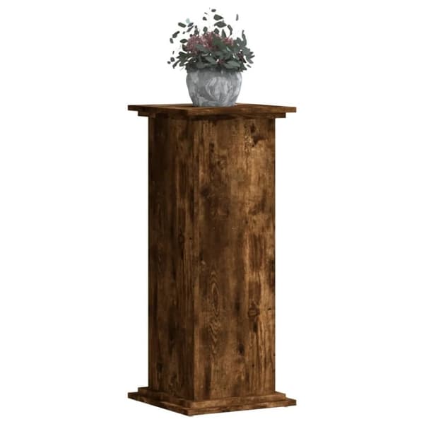 vidaXL plantestativ 33x33x80 cm konstrueret træ røget egetræsfarve