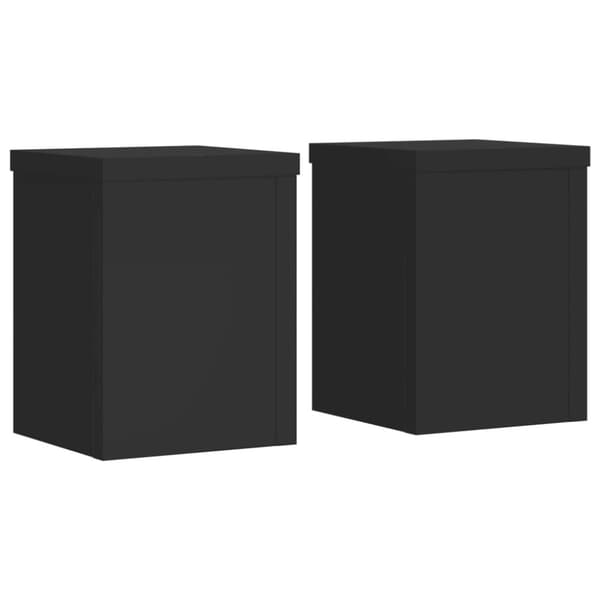 vidaXL plantestativer 2 stk. 15x15x20 cm konstrueret træ sort