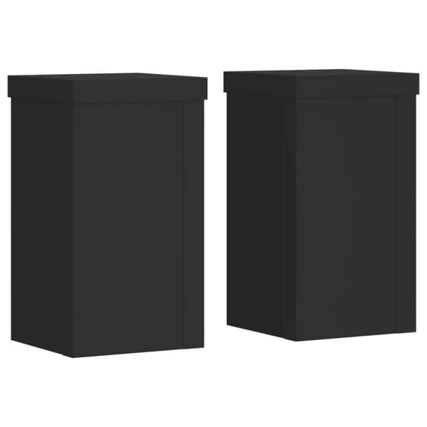 vidaXL plantestativer 2 stk. 10x10x18 cm konstrueret træ sort