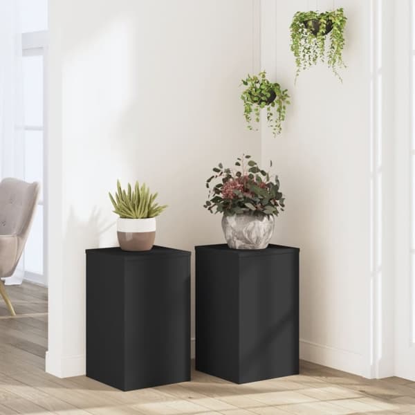 vidaXL Kasvitelineet 2 kpl musta 30x30x50 cm tekninen puu