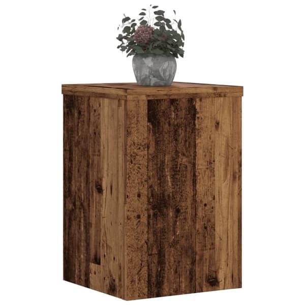 vidaXL Växtställ 2 st åldrat trä 25x25x35 cm konstruerat trä