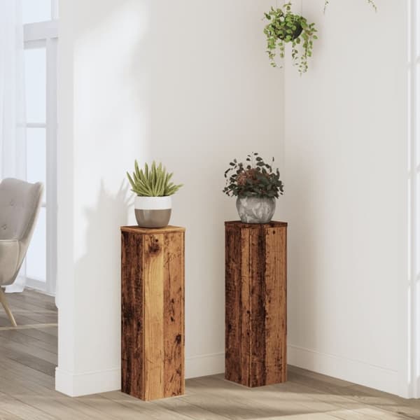vidaXL Plantestativer 2 stk gammelt tre 17x17x60 cm konstruert tre