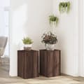 Miniatyrbilde 2 av 11: vidaXL Plantestativer 2 stk brun eik 30x30x50 cm konstruert tre