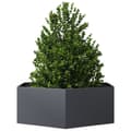 Miniatyrbilde 4 av 11: vidaXL Plantekasse antrasitt sekskantet 138x120x45 cm stål